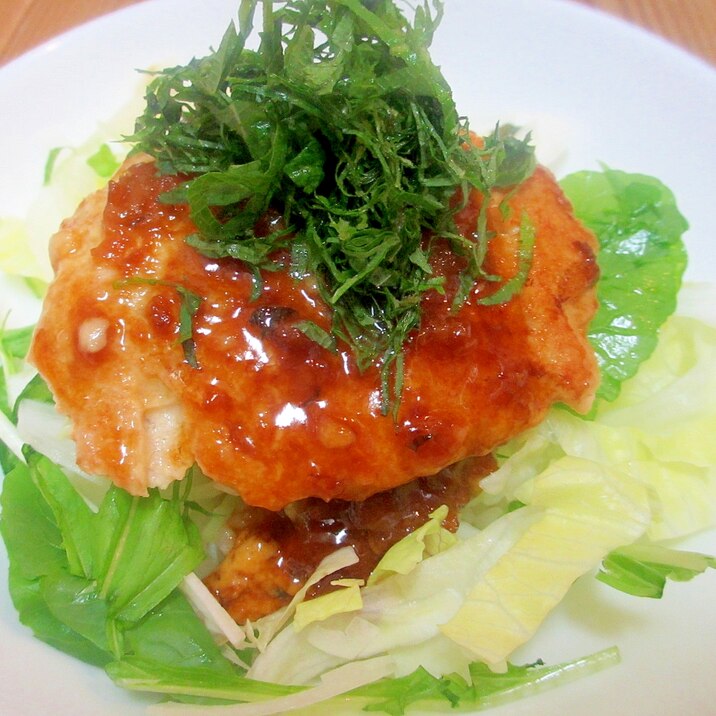 梅シソマヨ照り焼きチキンバーグ丼